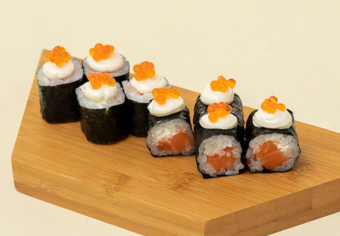 Hosomaki salmone, philadelphia e tobiko