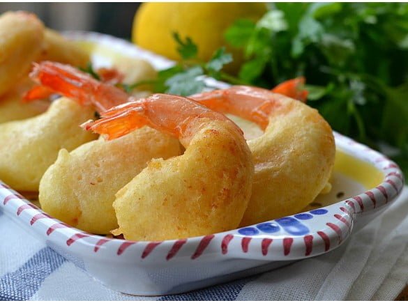 Code di gambero in pastella prefritti