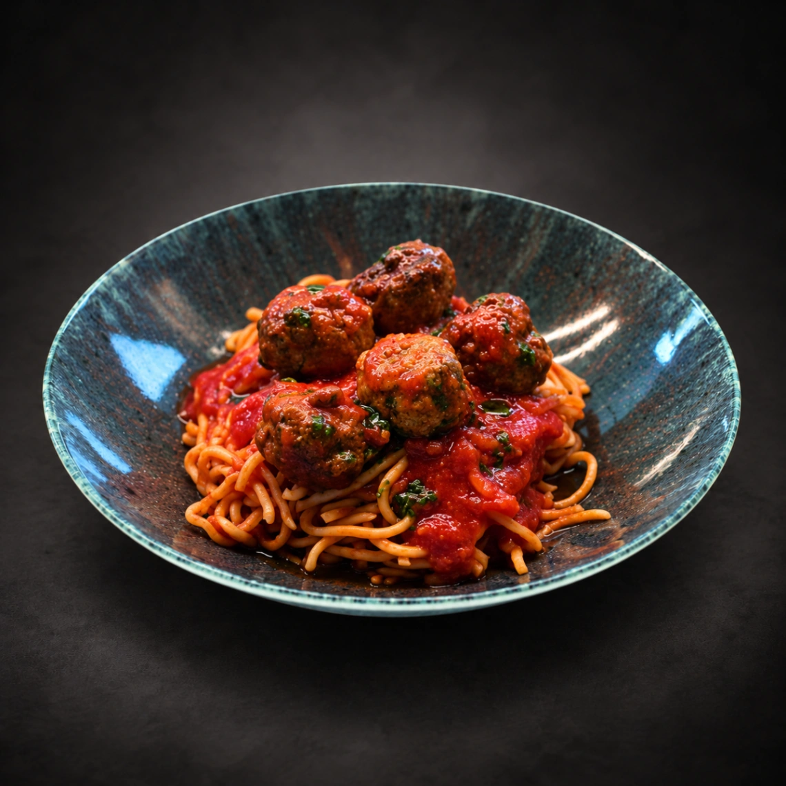 Tagliolini con Polpette al Sugo