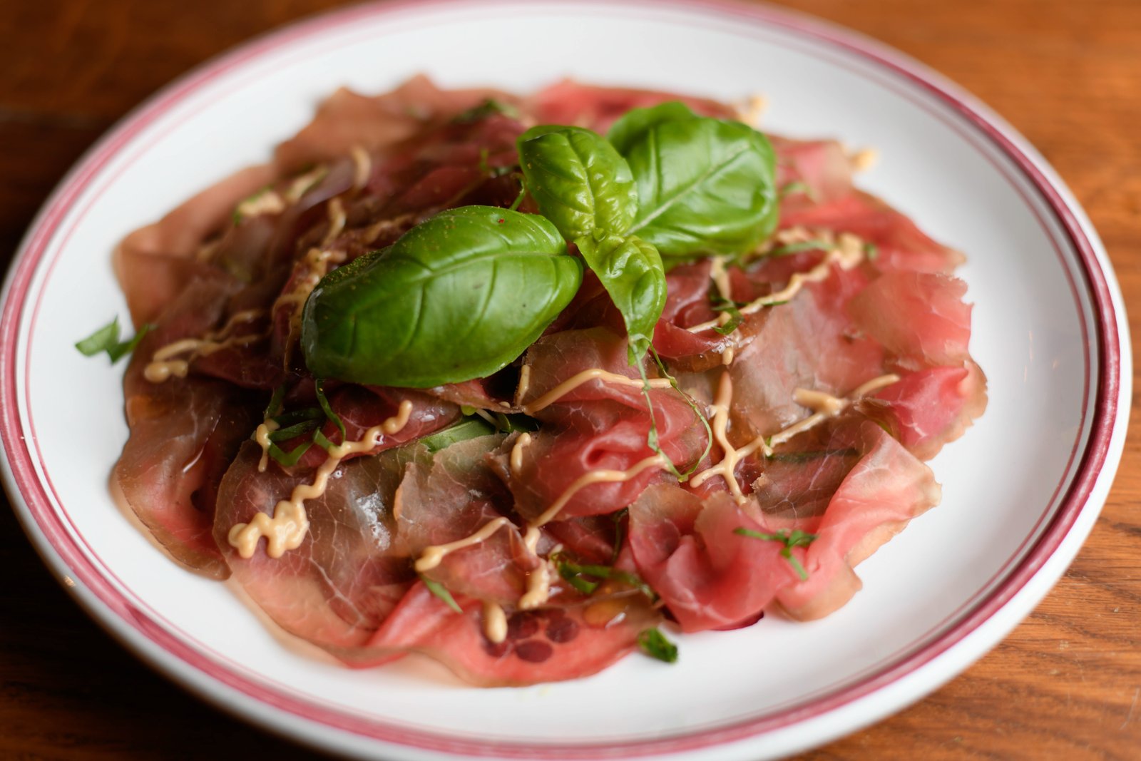Carpaccio di Manzo Marinato da Noi agli Odori dell'Orto