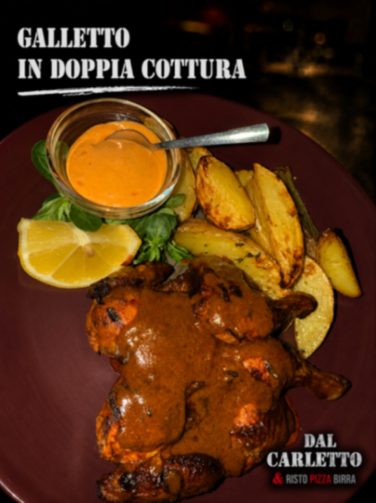 GALLETTO IN DOPPIA COTTURA CON PATATE AL FORNO