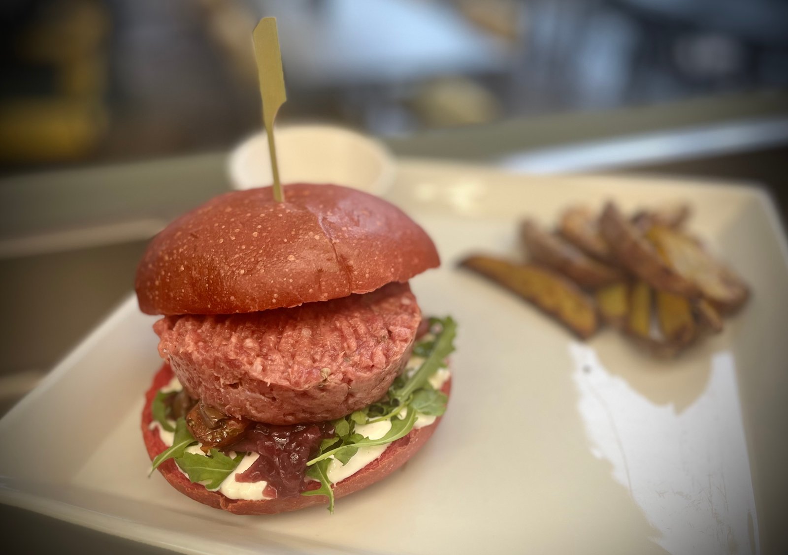 Red Burger con patate arrosto