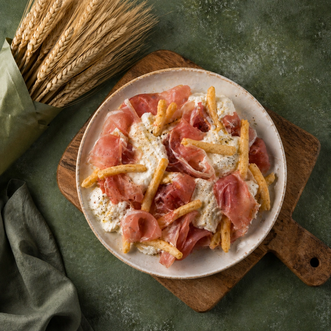 Crudo, Stracciatella e Pasta Fritta
